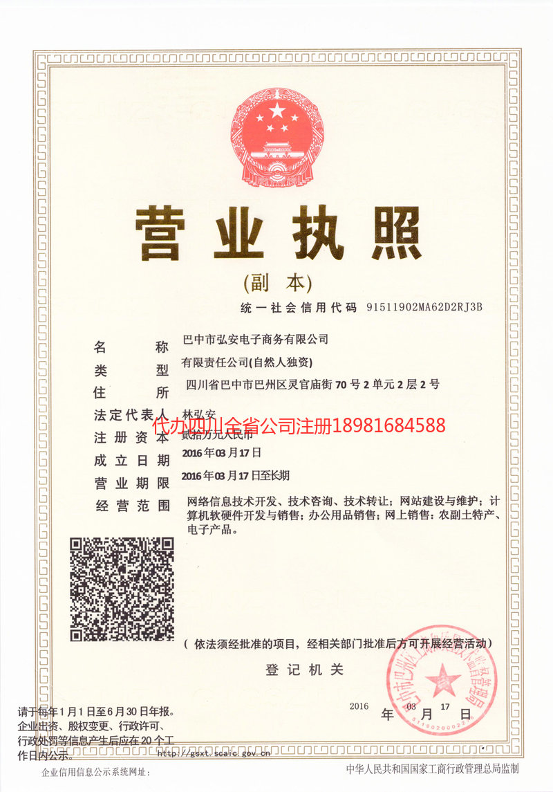 武胜武胜宏安电子商务有限公司