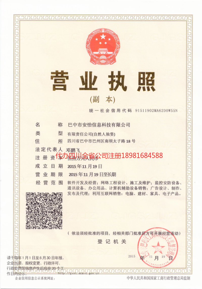 武胜武胜安怡信息科技有限公司