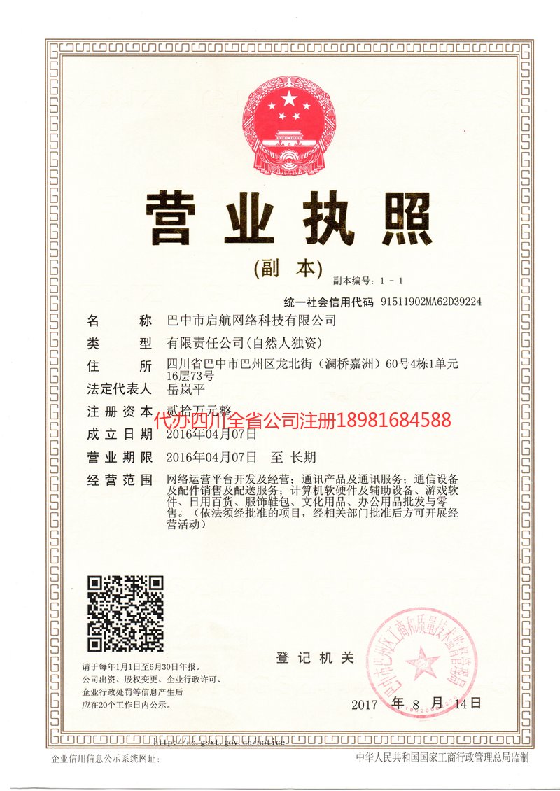武胜武胜启航网络科技有限公司